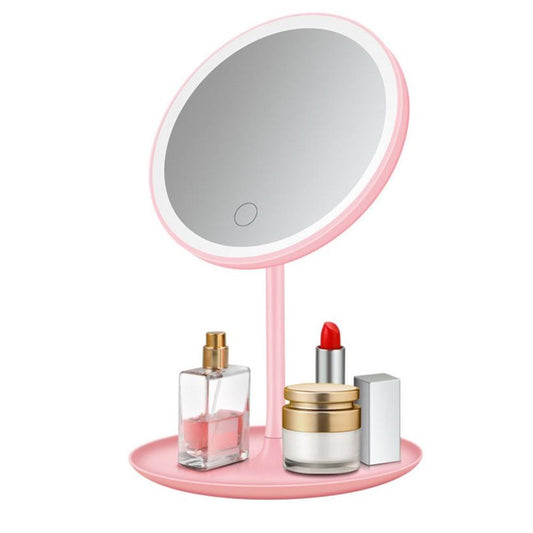 LED Vanity Mirror with Lights, Round Makeup Mirror with Adjustable Brightness and USB Charging for Flawless Makeup Application 1
