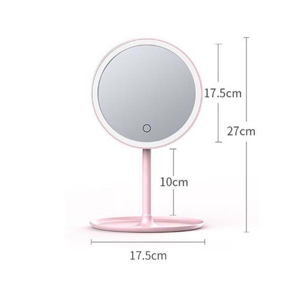 LED Vanity Mirror with Lights, Round Makeup Mirror with Adjustable Brightness and USB Charging for Flawless Makeup Application 3